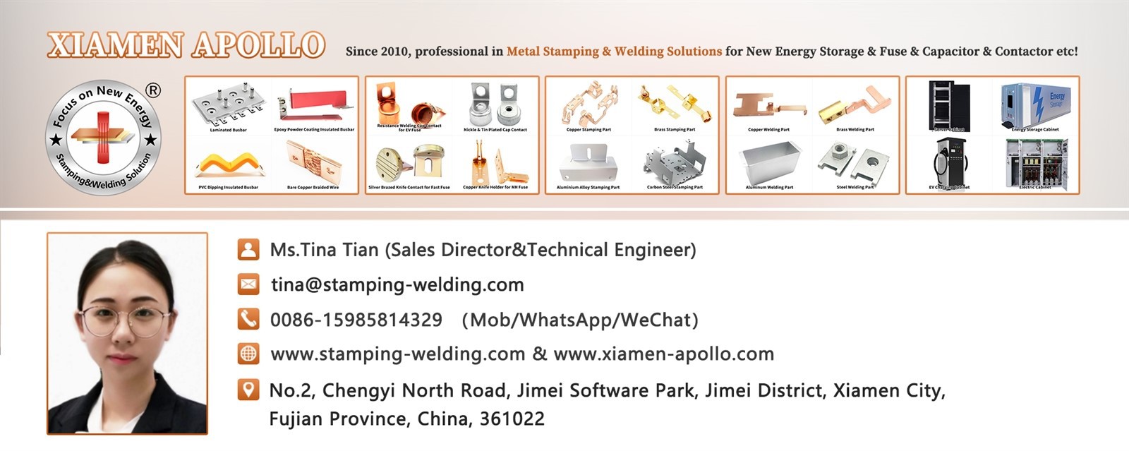 Ms. Tina from Xiamen Apollo Ms. Tina from Xiamen Apollo